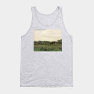 Muted Tone Green Landscape Oil Painting Tank Top